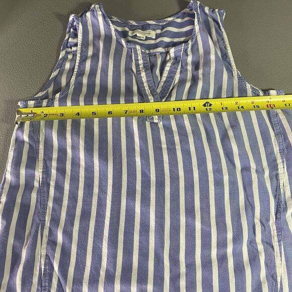 BEACH LUNCH LOUNGE Dress Striped Sleeveless Coverup Rayon Womens S Blue White - Picture 5 of 7